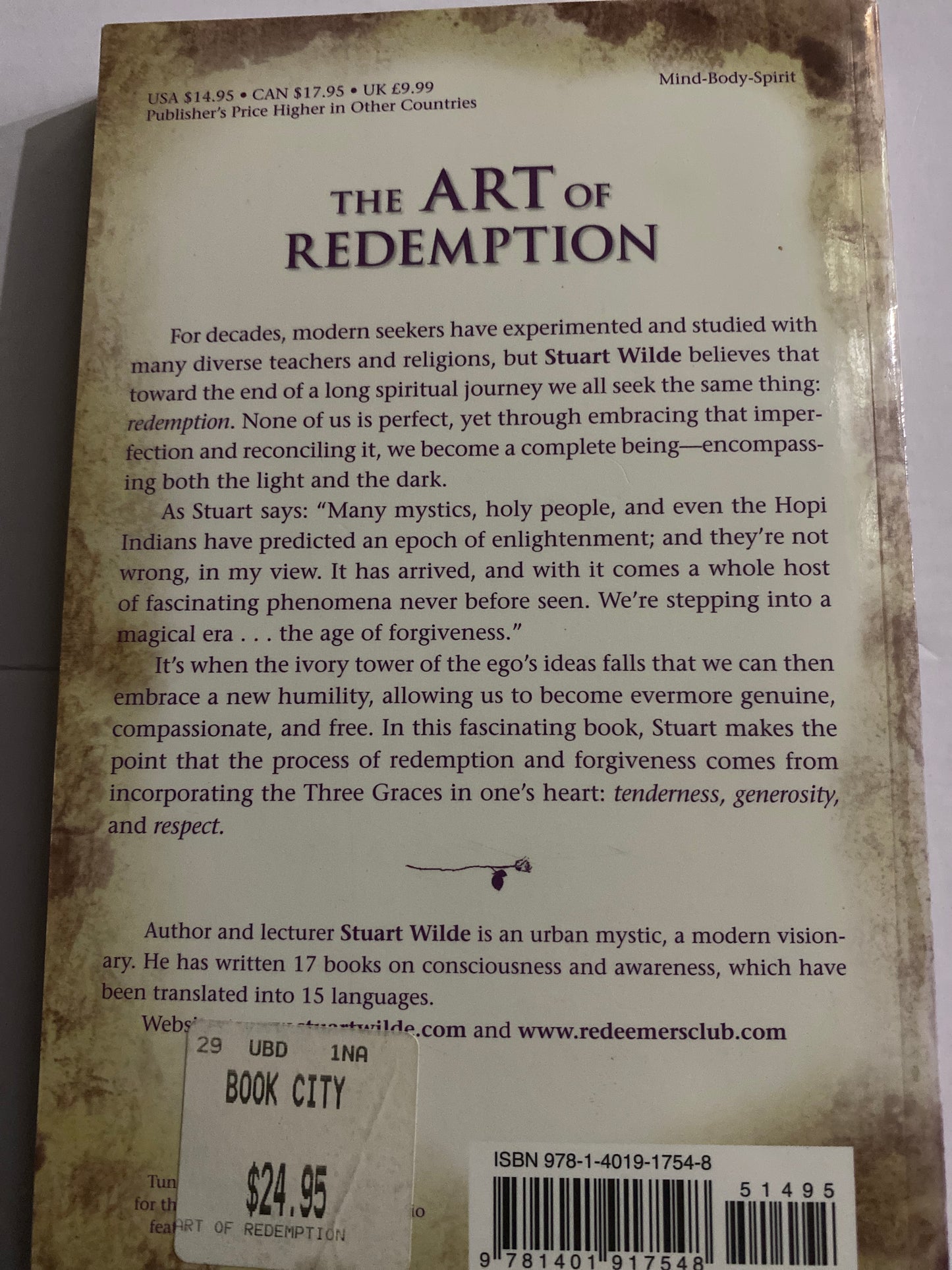 The Art of Redemption – Stuart Wilde - ISBN9781401917548