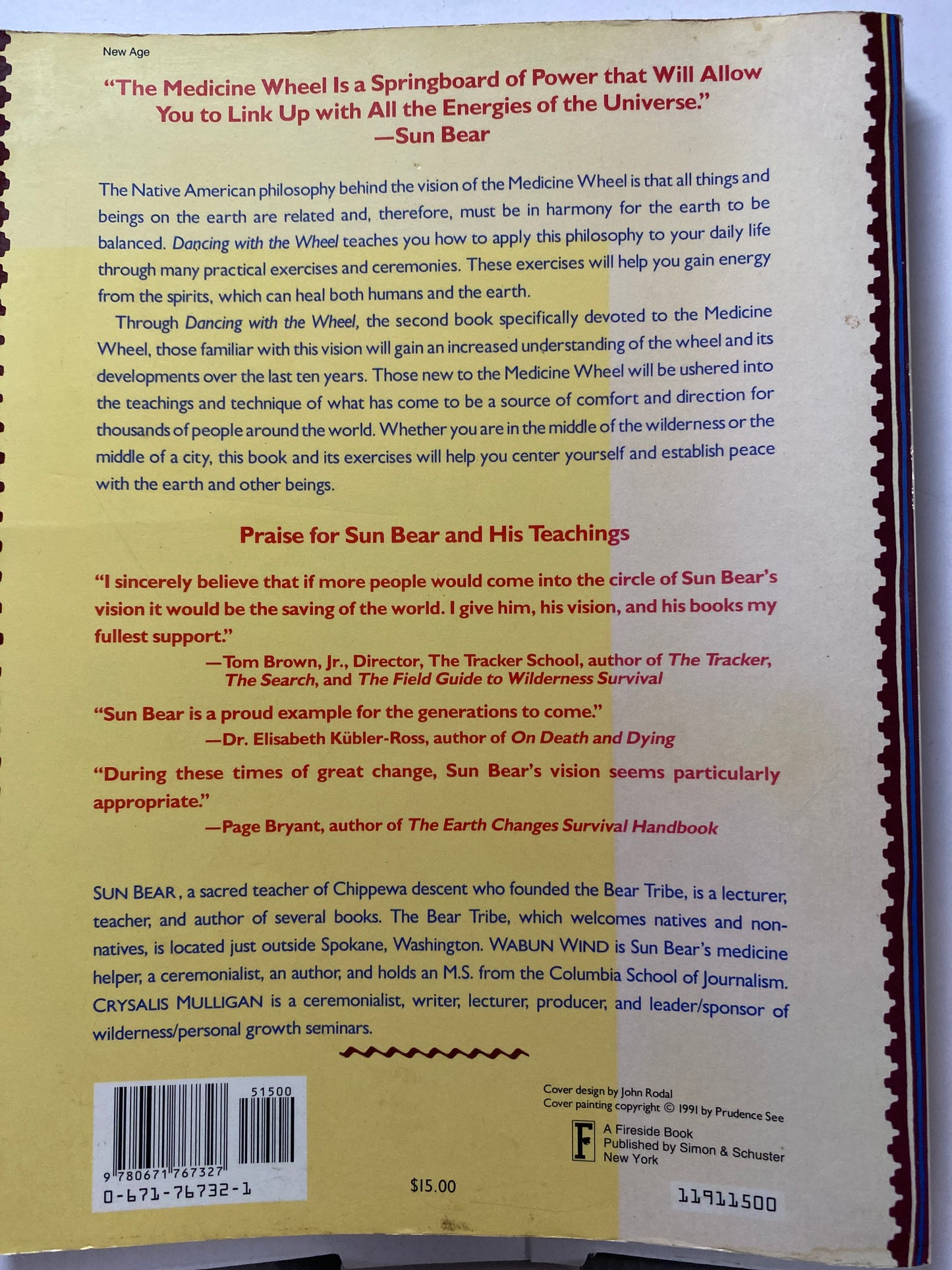 Dancing with the Wheel: The Medicine Wheel Workbook by Sun Bear, Wabun Wind, Crysalis Mulligan