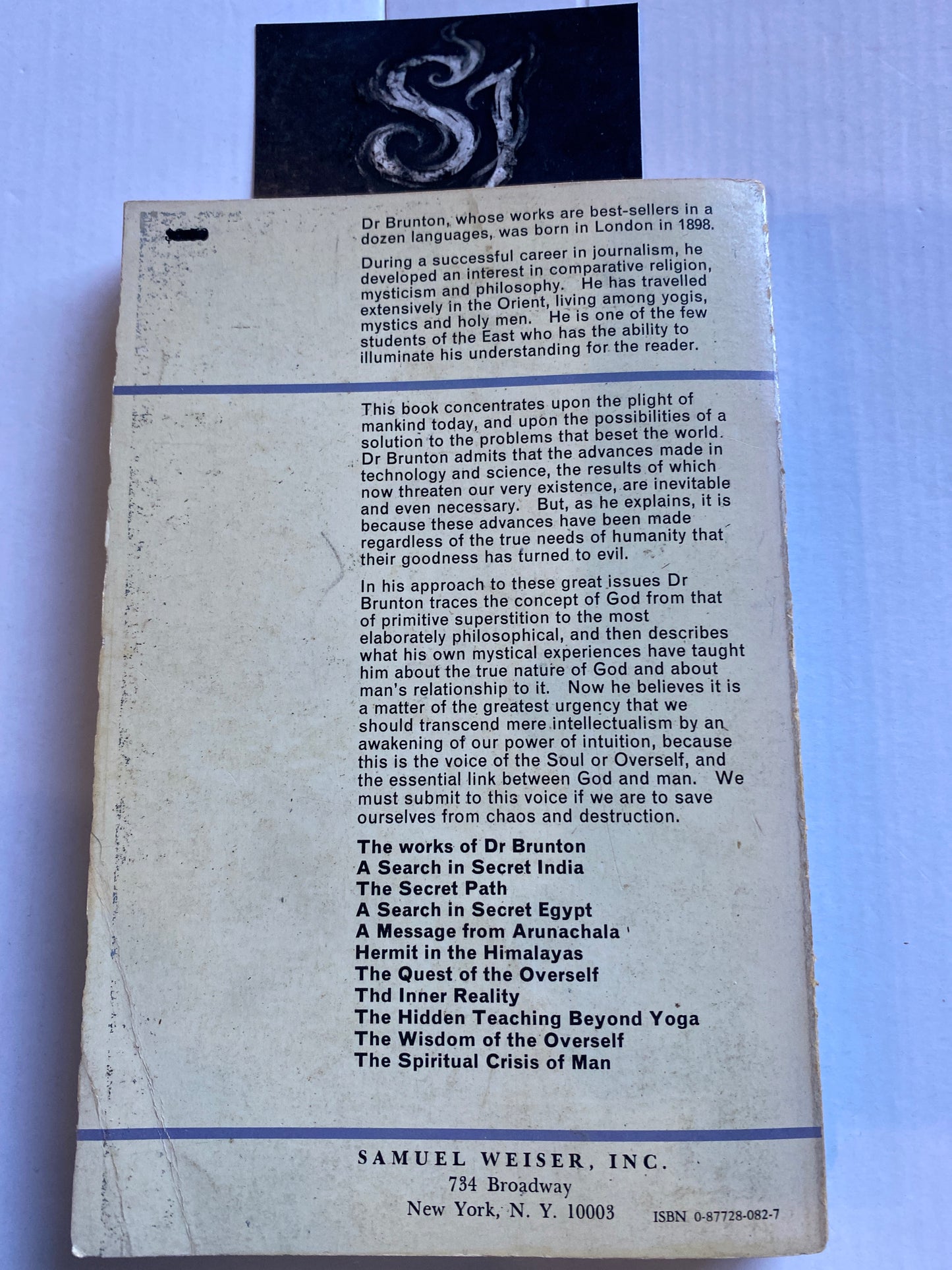 The Spiritual Crisis of Man by Paul Brunton