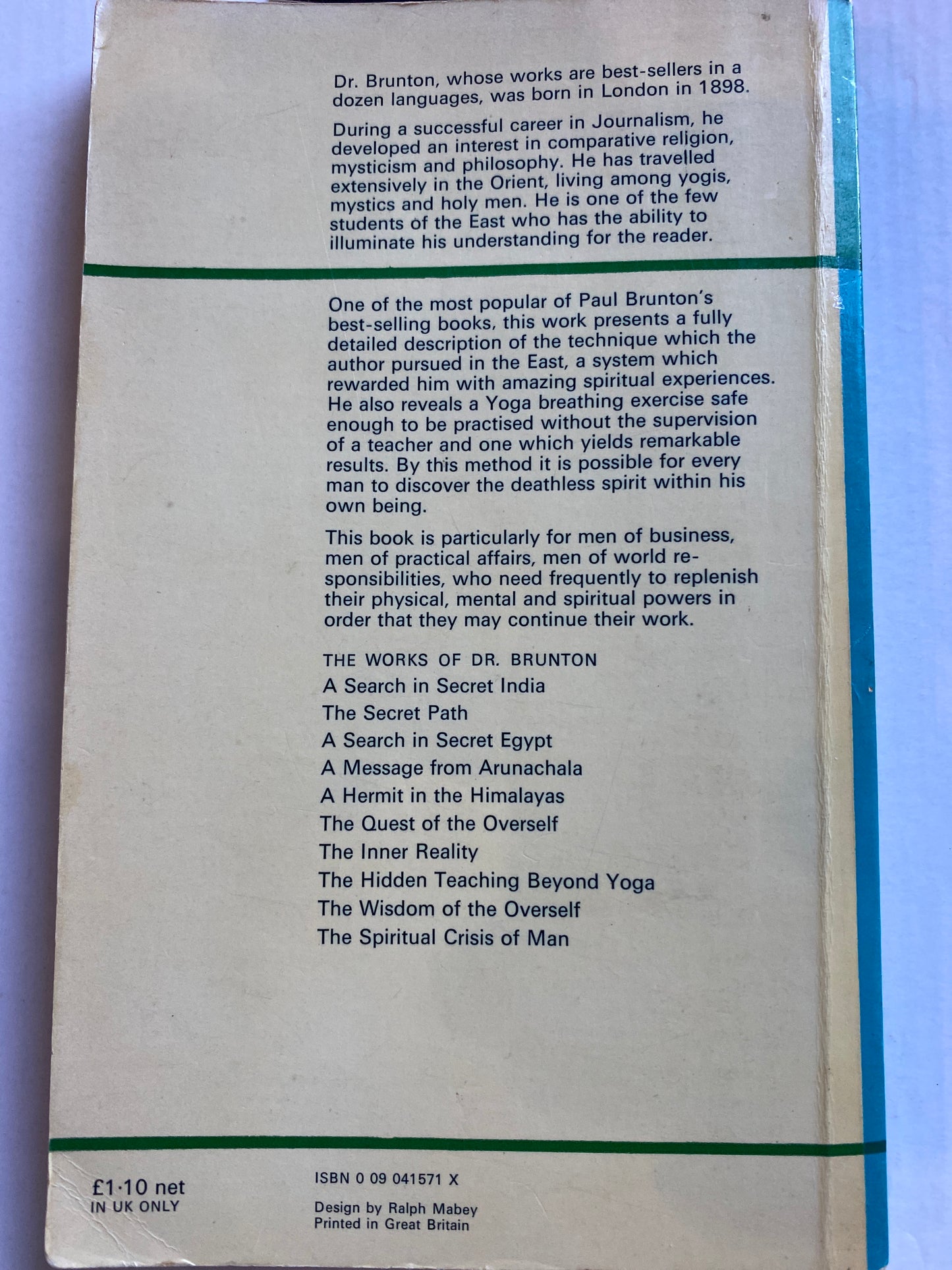 The Secret Path by Paul Brunton 1972 soft cover collectable rare