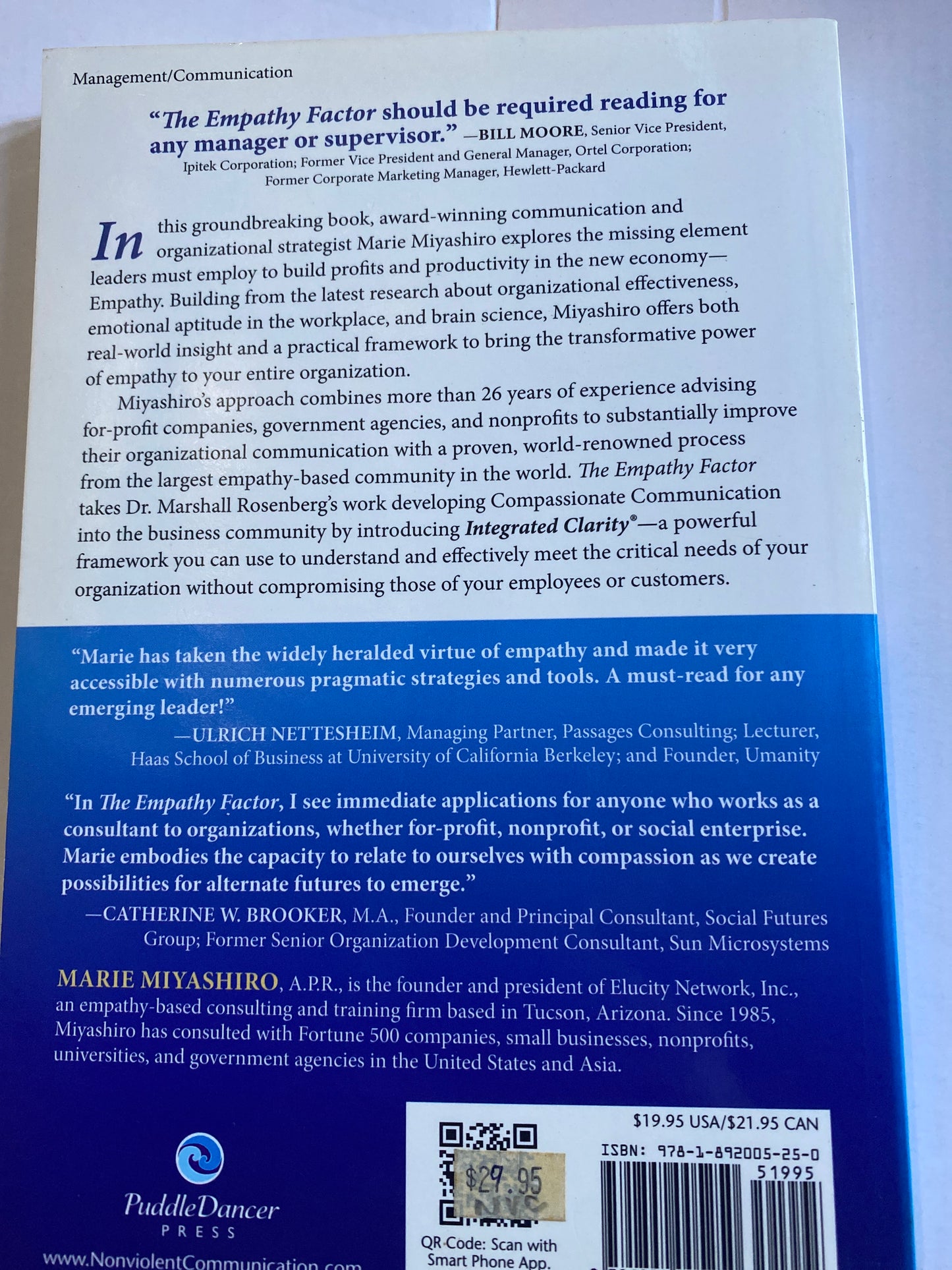 The Empathy Factor: Your Competitive Advantage for Personal, Team, and Business Success by Marie R. Miyashiro