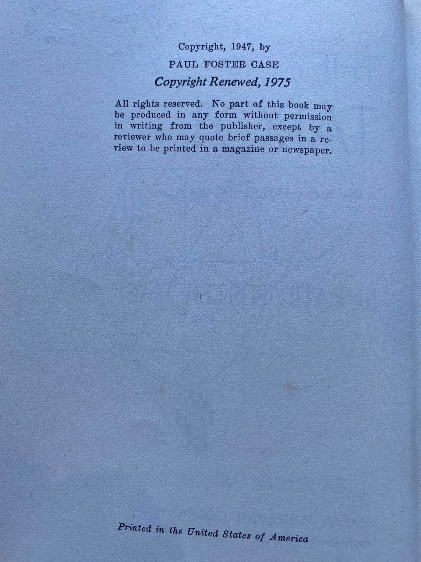 The Tarot: A Key to the Wisdom of the Ages by Paul Foster Case 1975 vintage collectors piece.