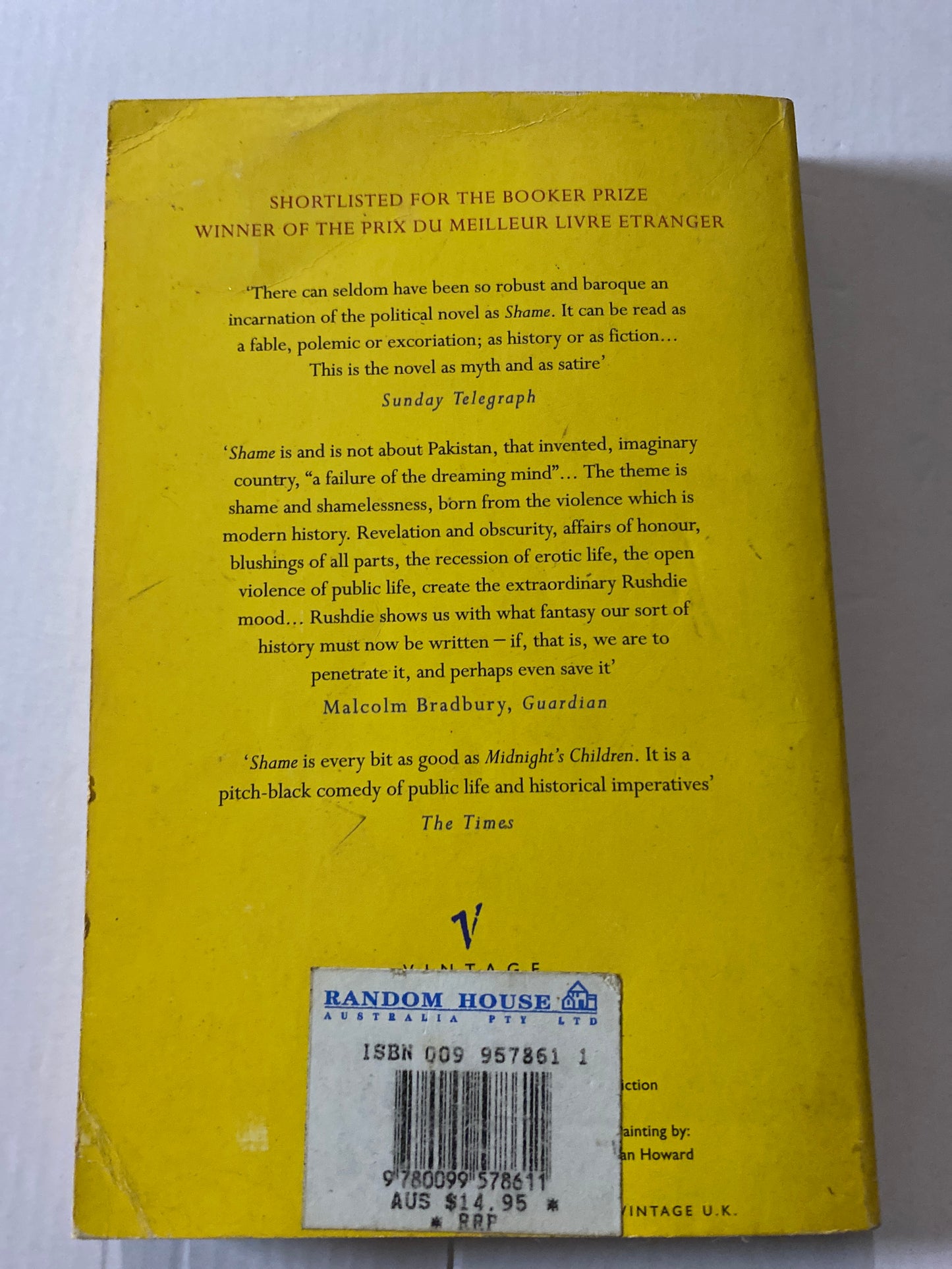 Shame By Salman Rushdie ISBN: 9780099578611