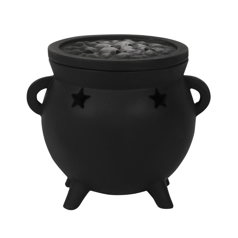 Triquetra Cauldron Incense Cone Burner with Removable Lid