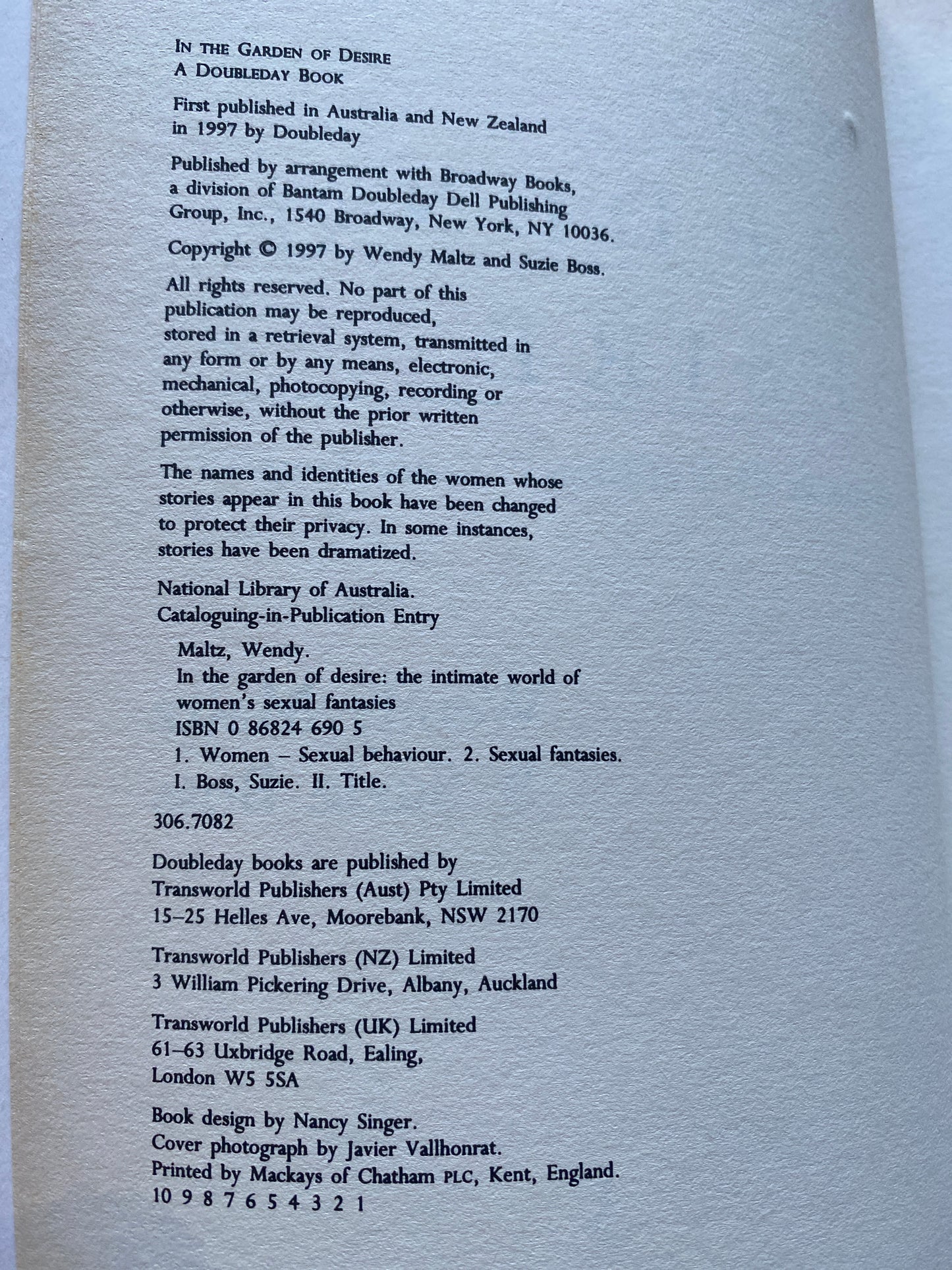 In the Garden of Desire by Wendy Maltz & Suzie Boss