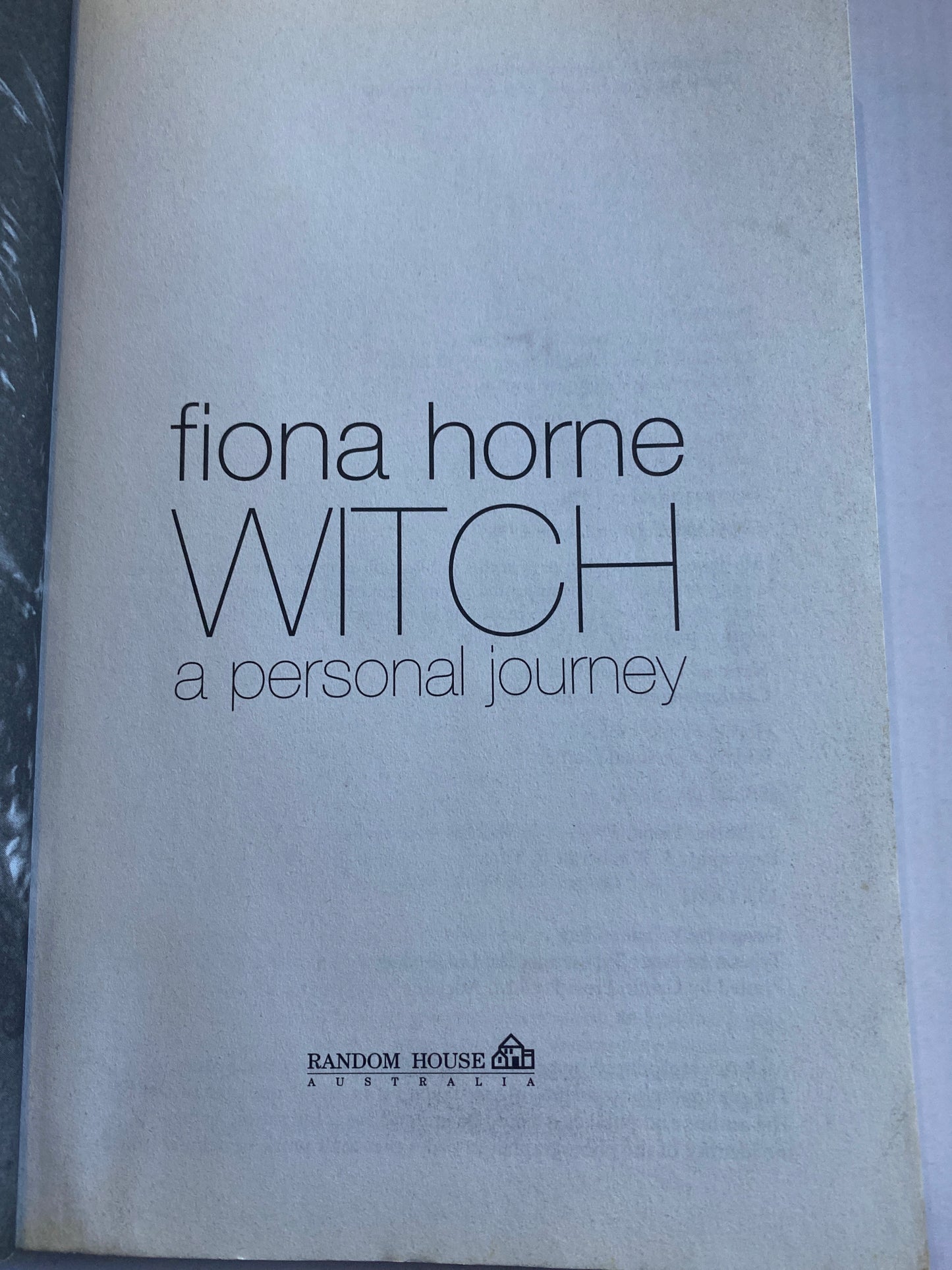 Witch: A Personal Journey by Fiona Horne (Good Condition) #102