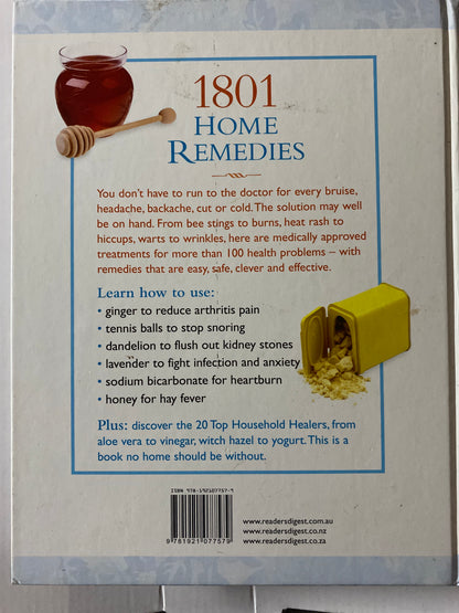 1801 Home Remedies: Trustworthy Treatments for Everyday Health Problems by Reader's Digest