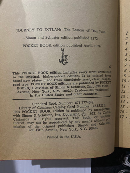 Journey to Ixtlan by Carlos Castaneda