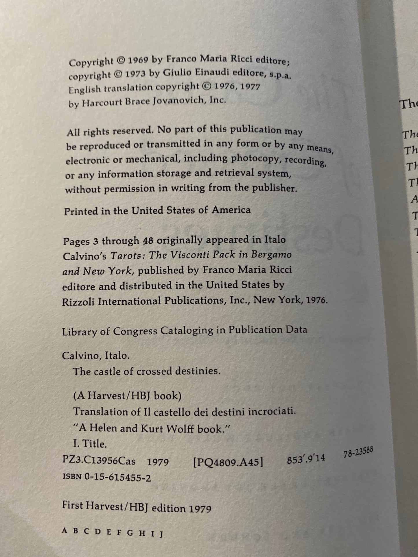 The Castle of Crossed Destinies by Italo Calvino