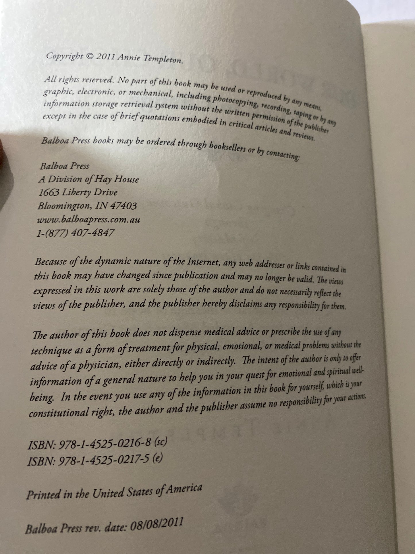 Our World, Our Choice: A Call to Change by Annie Templeton