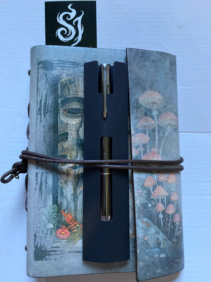 Architectural Floral Journal Notebook Wrap Closure with Pen Included