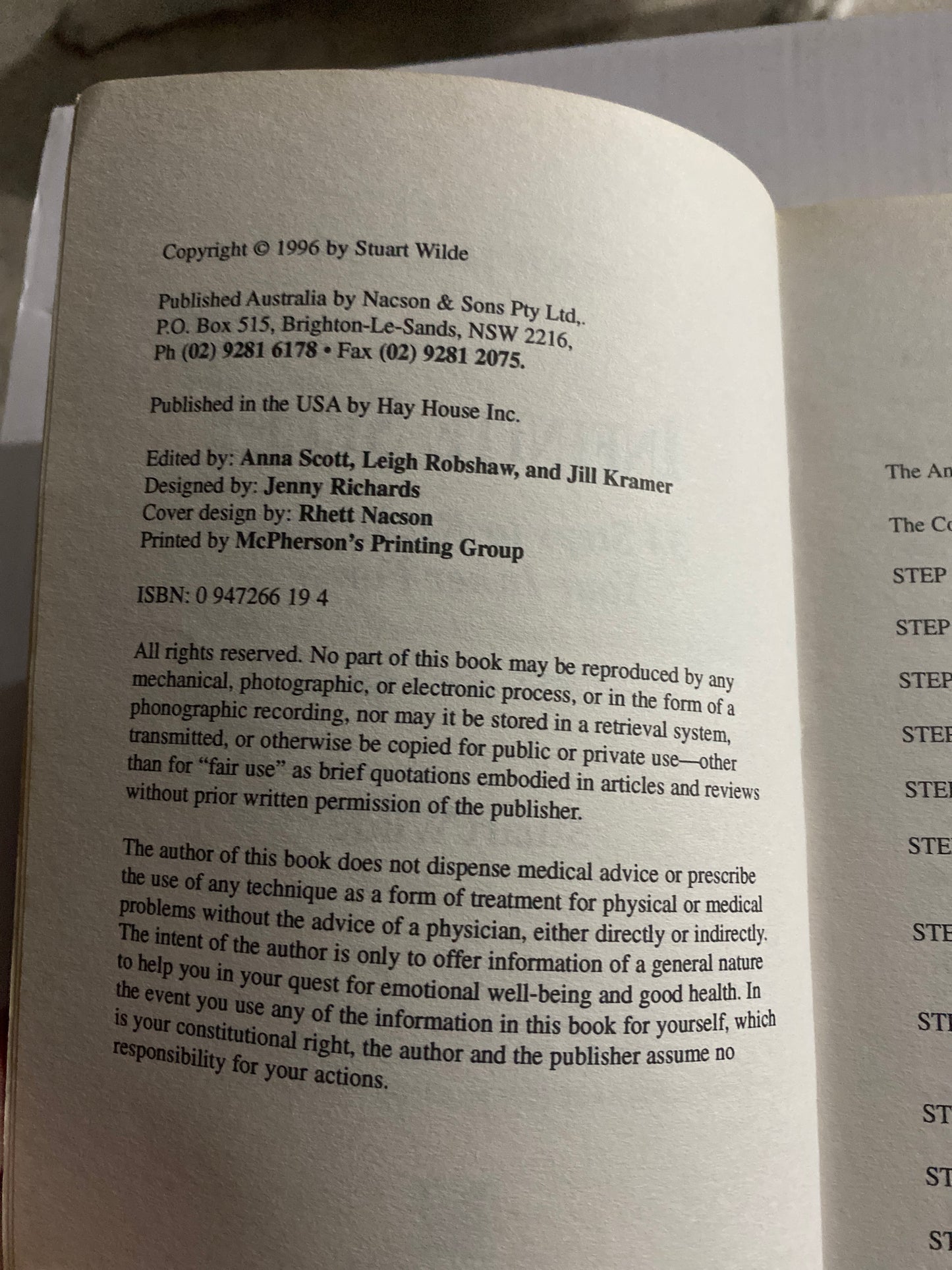 Infinite self by Stuart Wilde ISBN0947266194