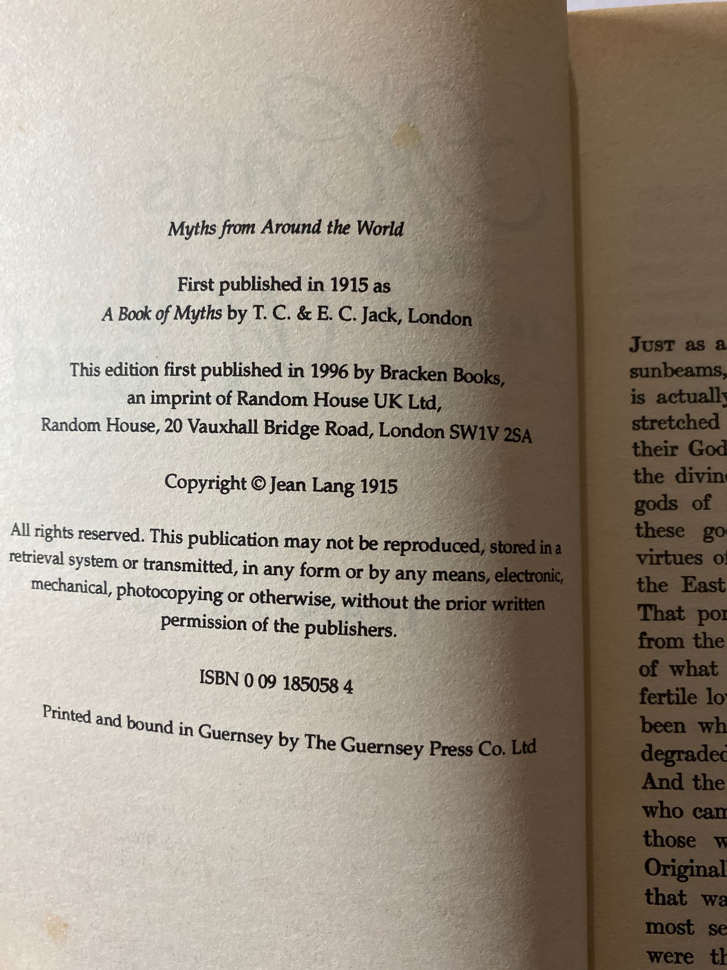 Myths from Around the World by Jean Lang
