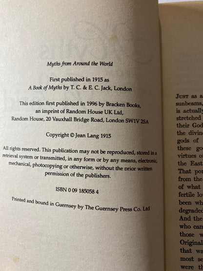 Myths from Around the World by Jean Lang