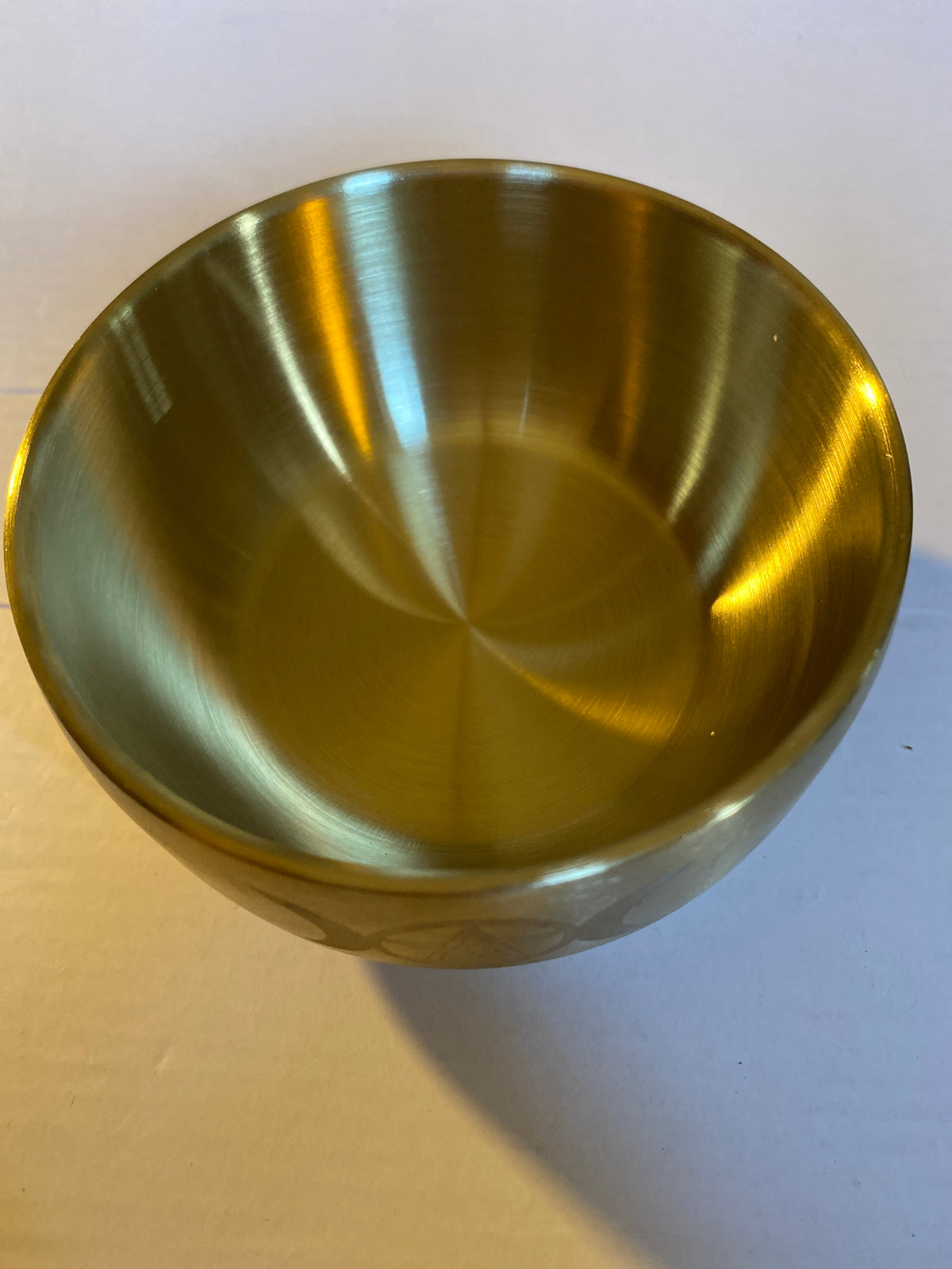 Brass Offering Bowl with Triple Moon Pentacle