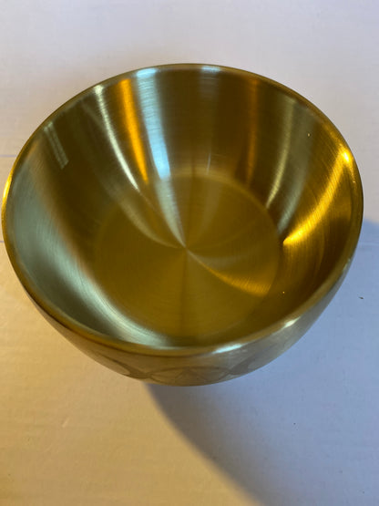 Brass Offering Bowl with Triple Moon Pentacle
