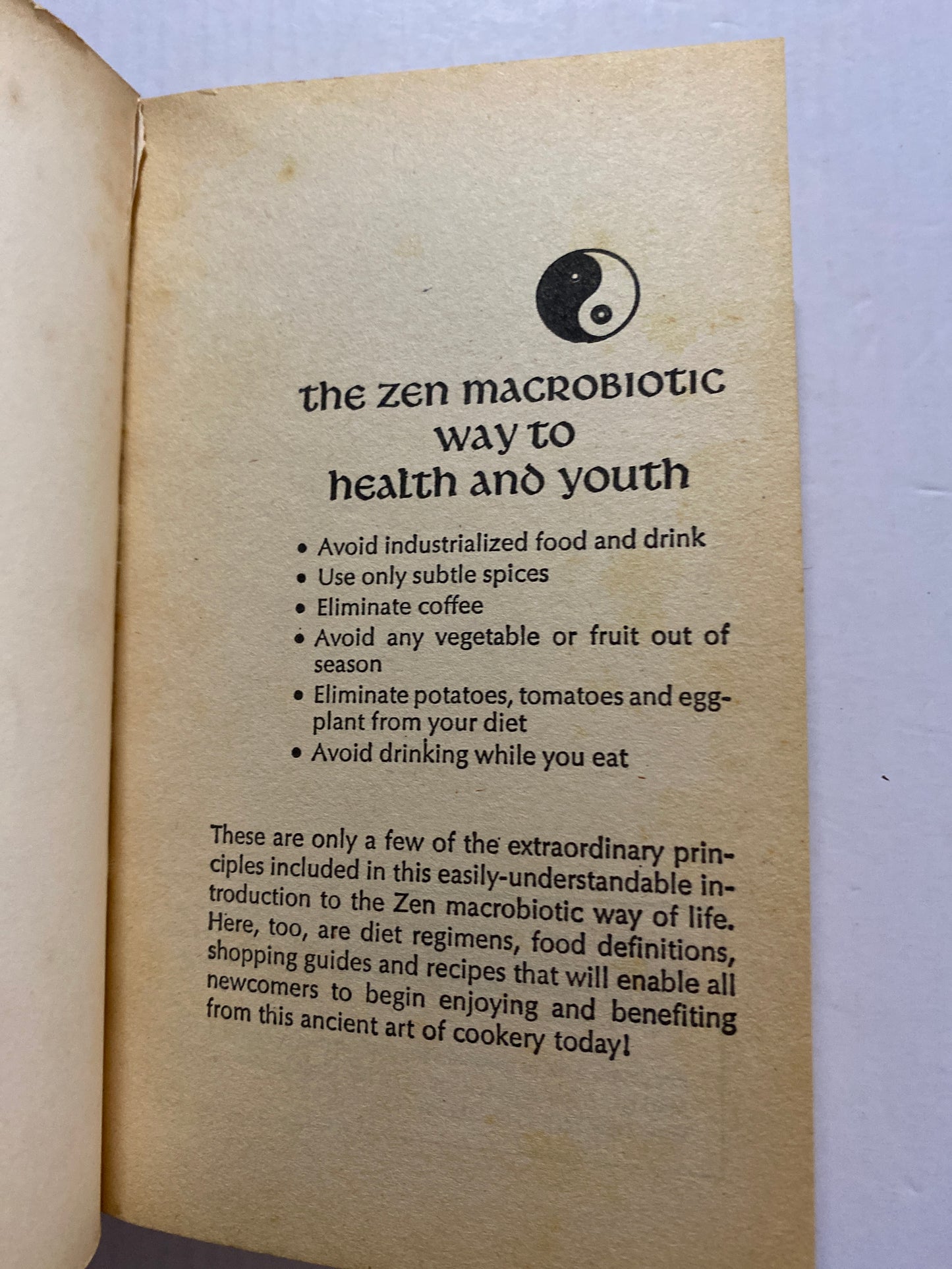 Zen Macrobiotic Cooking by Michel Abehsera (1983)