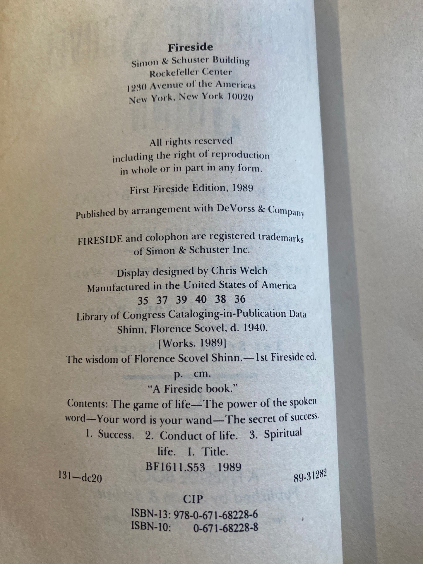 The Wisdom of Florence Scovel Shinn: 4 Complete Books by Florence Scovel Shinn (1989)