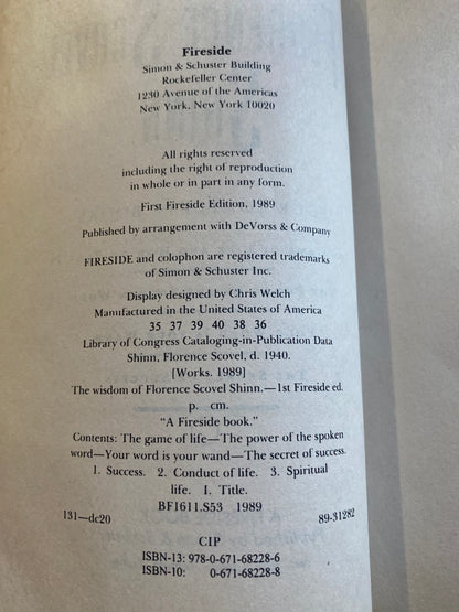 The Wisdom of Florence Scovel Shinn: 4 Complete Books by Florence Scovel Shinn (1989)