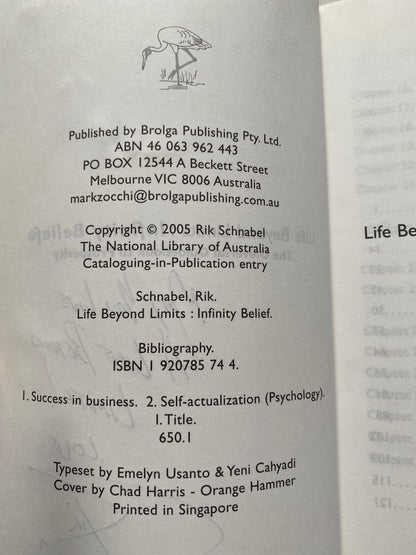 Learn to Live a Life Beyond Limits by Rik Schnabel