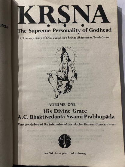 Krsna by A.C. Bhaktivedanta Swami Prabhupada Vintage Collectable 1970