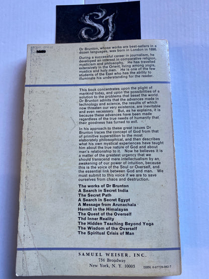 The Spiritual Crisis of Man by Paul Brunton