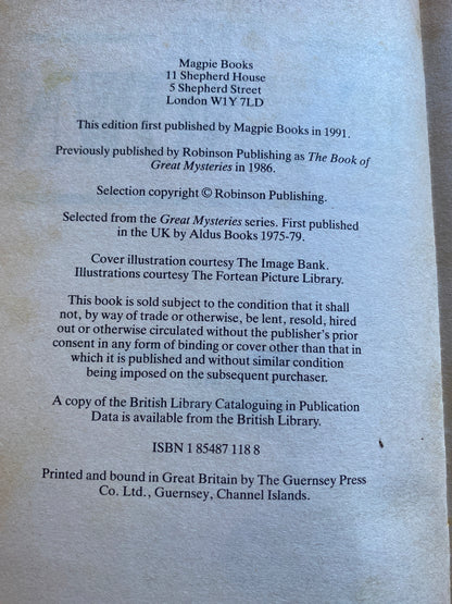 The Giant Book of the Unknown by Dr. Christopher Wilson & Colin Evans