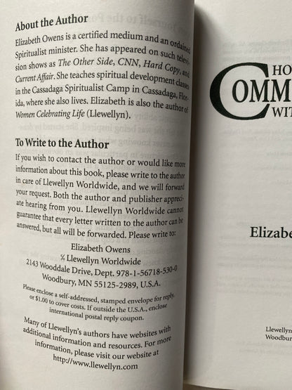 How to Communicate with Spirits by Elizabeth Owens