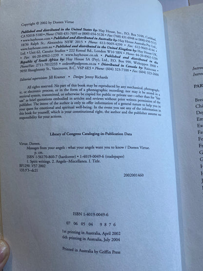 Messages from Your Angels — Doreen Virtue printed 2002