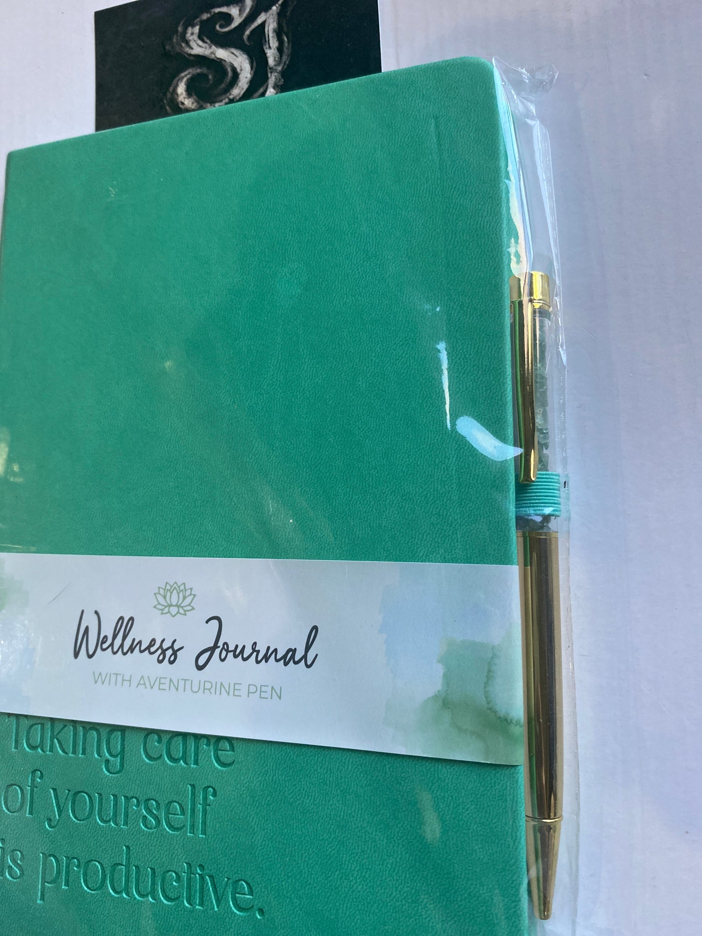 Wellness Journal with Aventurine Crystal Pen set – Tranquil Retreat