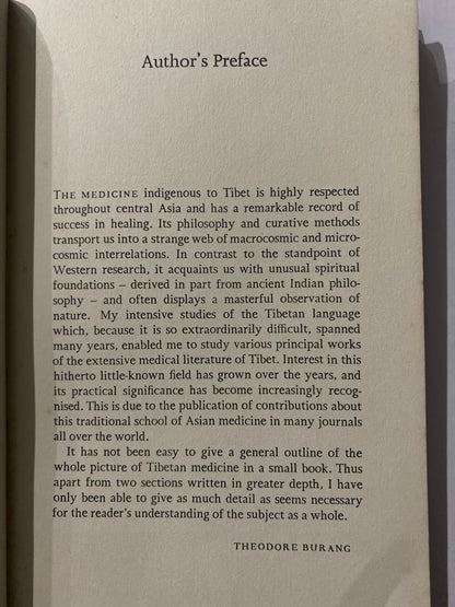 The Tibetan Art of Healing by Theodore Burang Rare Collectable