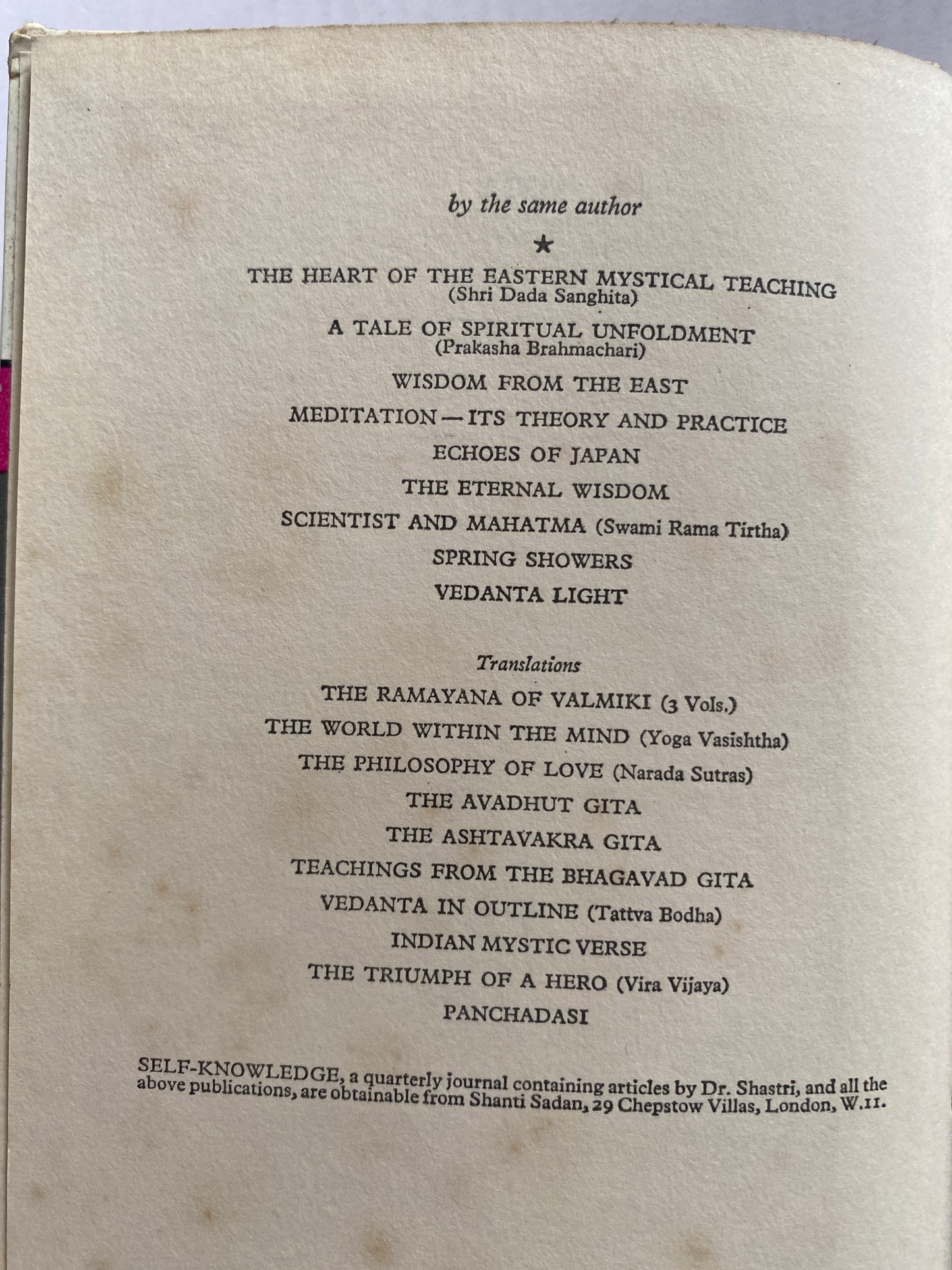 Yoga (A Foyles Handbook)  by Hari Prasad Shastri