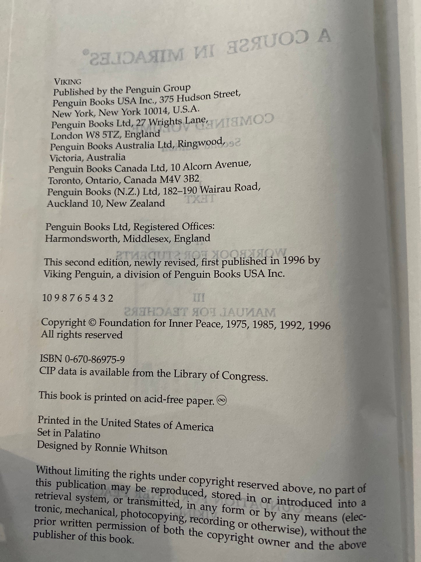 A Course in Miracles: Combined Volume by Helen Schucman & William Thetford
