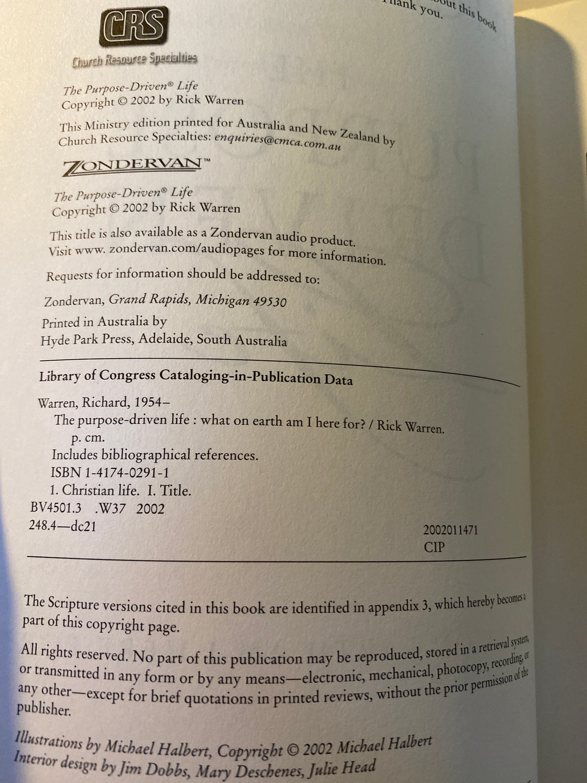 The Purpose Driven Life by Rick Warren | Pre-Loved Book
