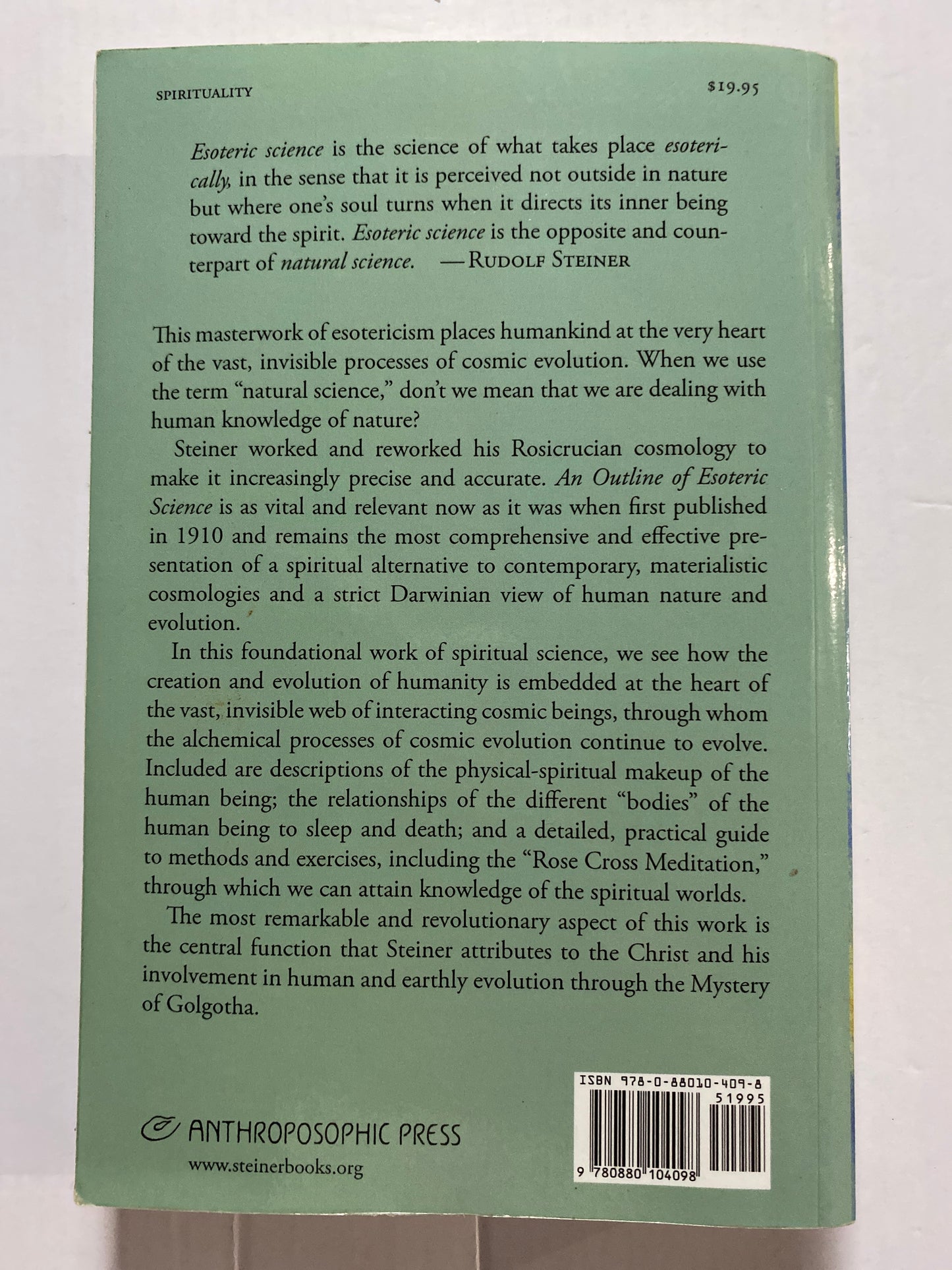 An Outline of Esoteric Science by Rudolf Steiner
