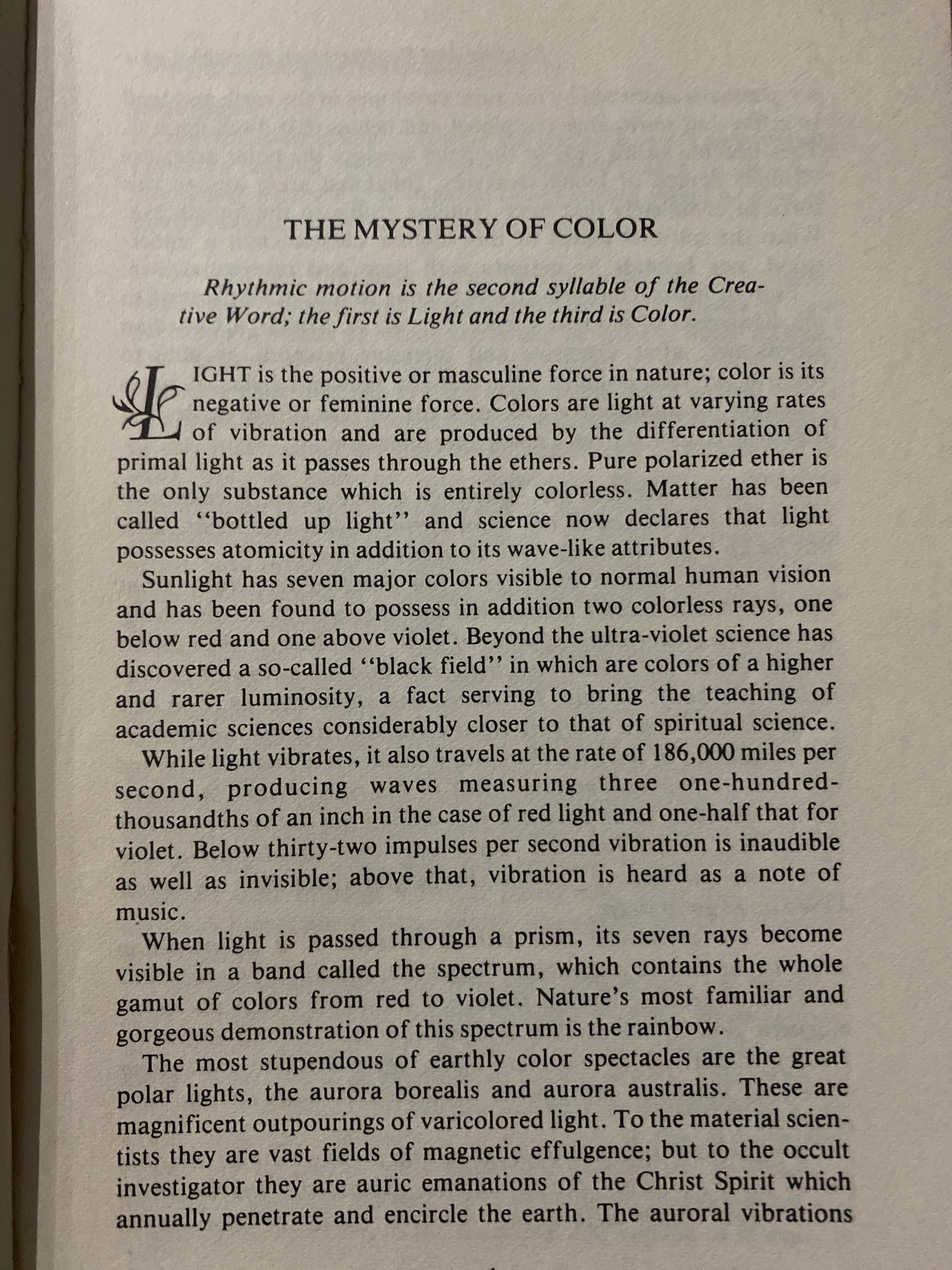 Healing and Regeneration Through Color by Corinne Heline