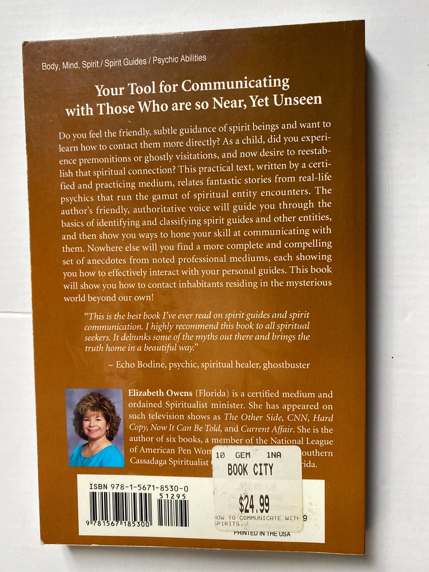 How to Communicate with Spirits by Elizabeth Owens