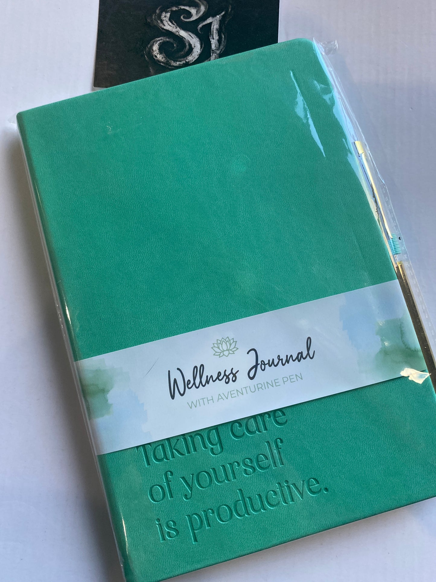 Wellness Journal with Aventurine Crystal Pen set – Tranquil Retreat