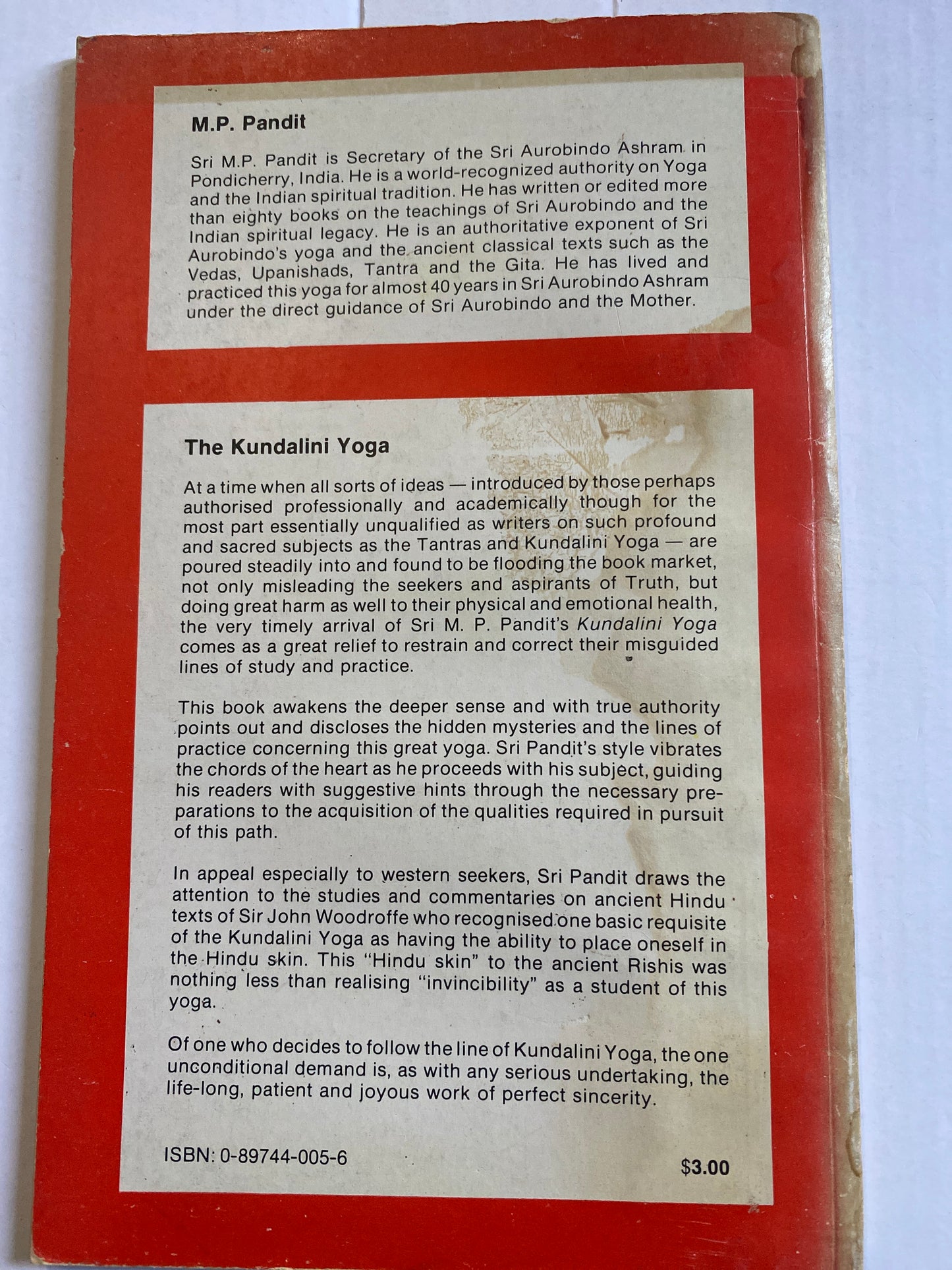 Kundalini Yoga by M. P. Pandit