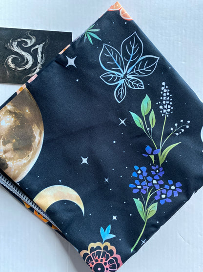 Celestial Moon Phase Tarot Cloth for altar - Botanical Garden