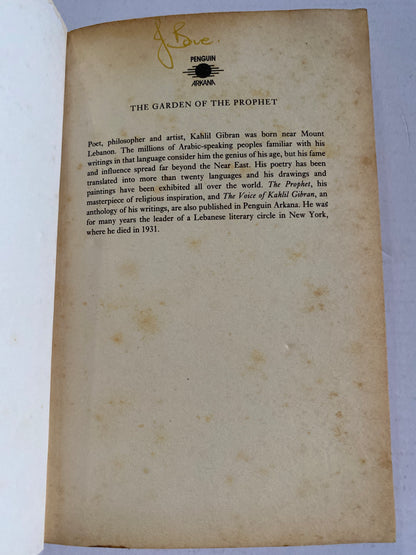The Garden of the Prophet (Arkana) by Kahlil Gibran
