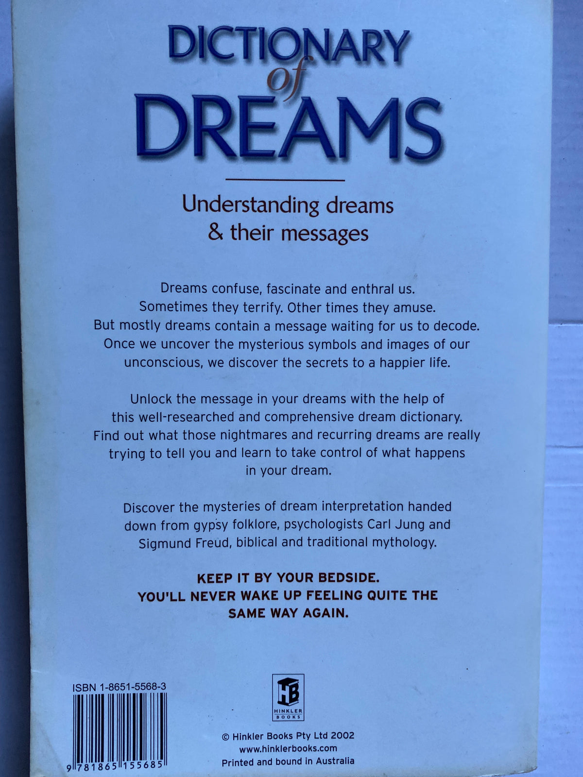 Dictionary of Dreams By Rose Inserra