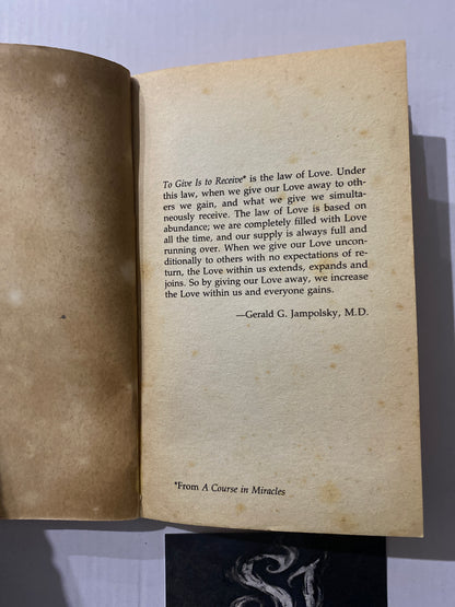 Love Is Letting Go of Fear by Gerald Jampolsky 1984 book