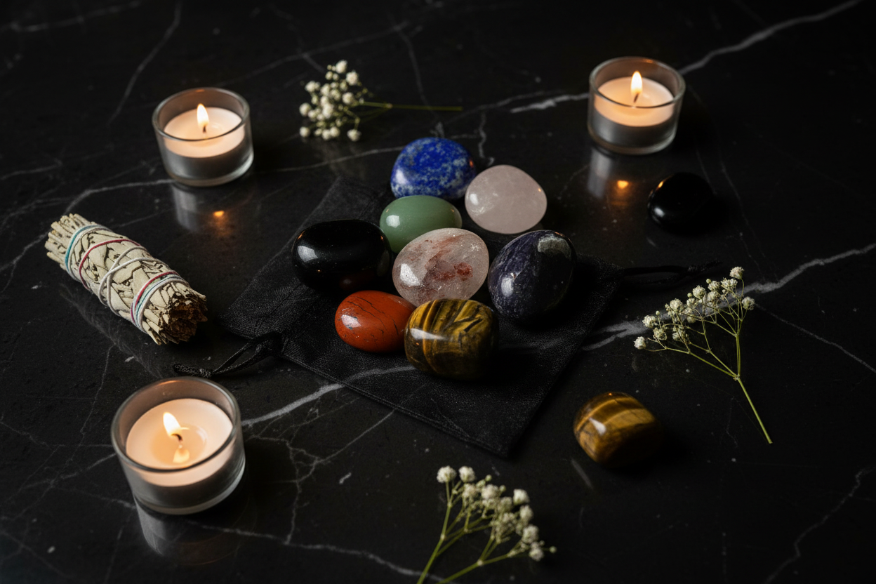 7 Chakra Crystal Set Mockup