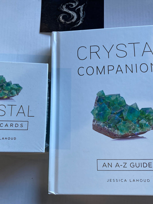 Crystal Companions Book and Card Bundle: An A–Z Guide by Jessica Lahoud plus bundle flash cards brand new