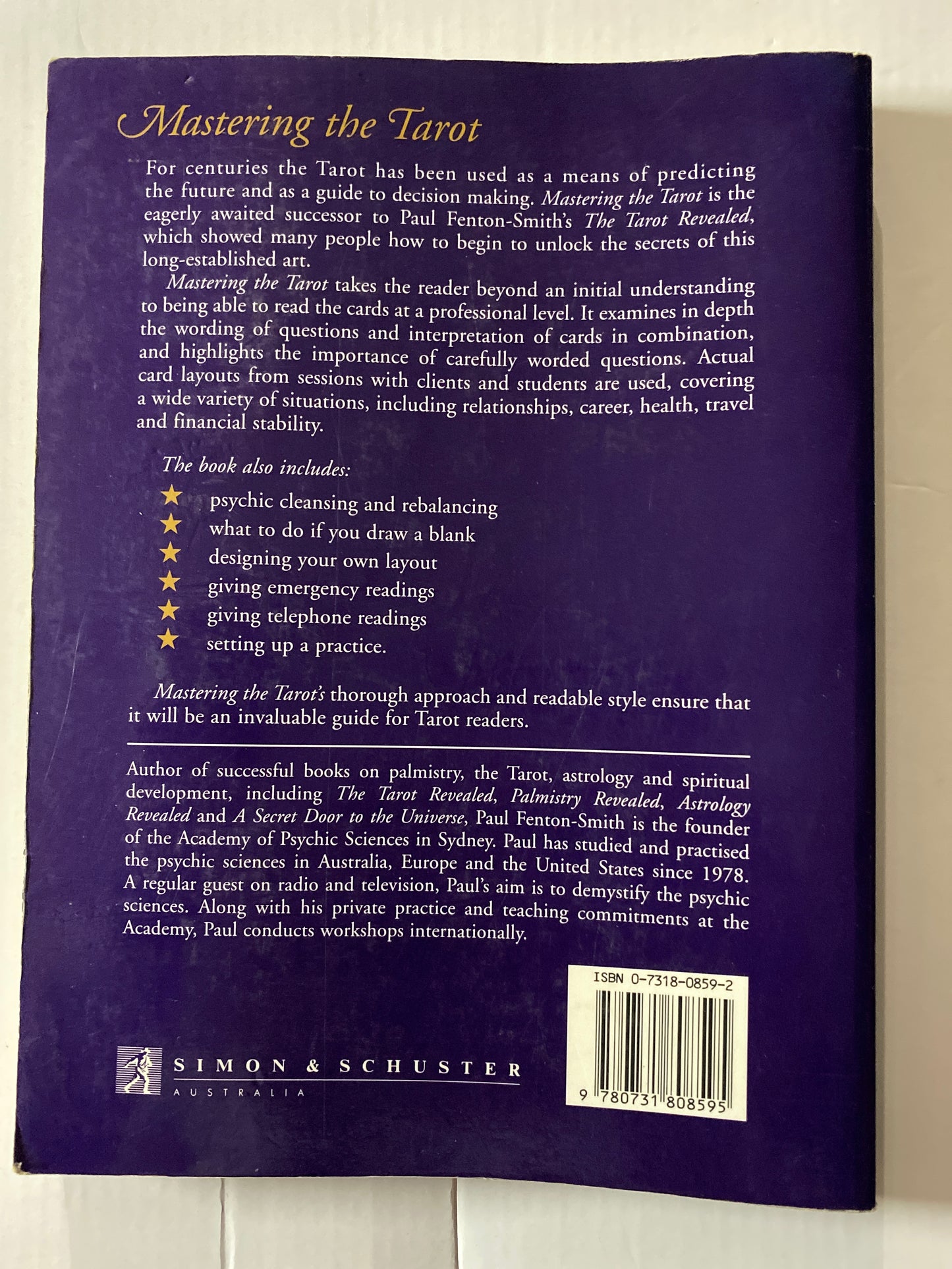 Mastering the Tarot: A Guide to Advanced Tarot Reading and Practice by Paul Fenton-Smith