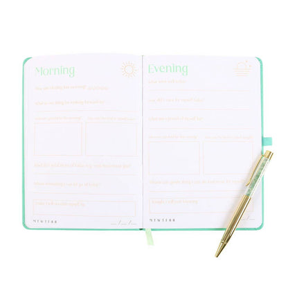 A5 Wellness Journal with Aventurine Crystal Pen – Tranquil Retreat