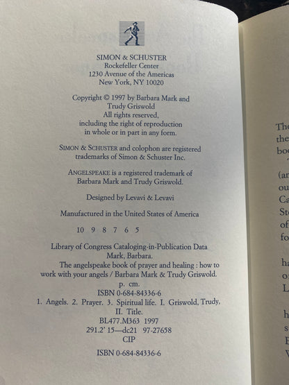 The Angelspeake Book of Prayer and Healing by Barbara Mark & Trudy Griswold