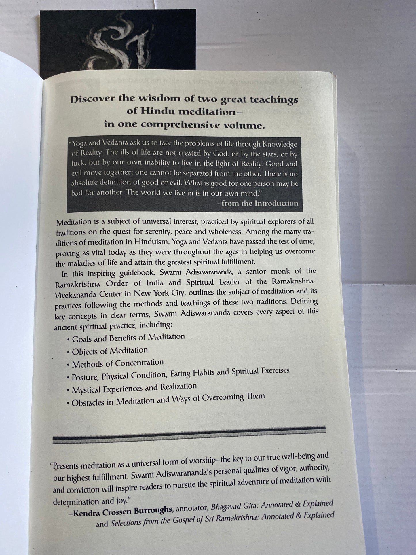Meditation & Its Practices A Definitive Guide to Techniques and Traditions of Meditation in Yoga and Vedanta by Swami Adiswarananda