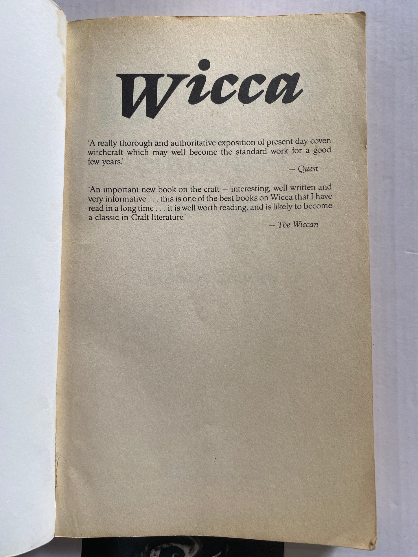 Wicca by Vivianne Crowley